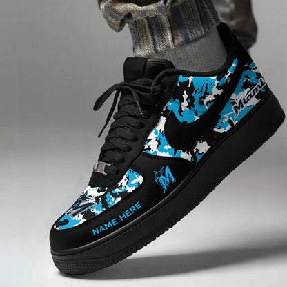 [FLASH SALE] NEW CUSTOMIZED MLB20 MMS MIAMI MARLINS AF1 SHOES