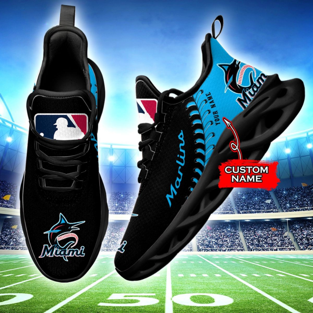 [FLASH SALE] NEW CUSTOMIZED MLB20 MMS MIAMI MARLINS MAX SOUL SHOES