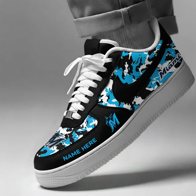[FLASH SALE] NEW CUSTOMIZED MLB20 MMS MIAMI MARLINS AF1 SHOES