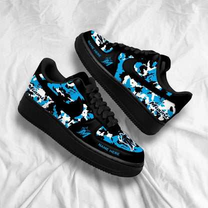 [FLASH SALE] NEW CUSTOMIZED MLB20 MMS MIAMI MARLINS AF1 SHOES