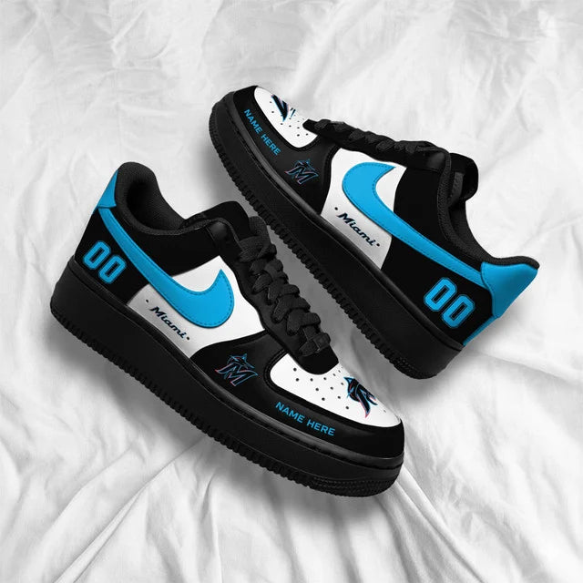[FLASH SALE] NEW CUSTOMIZED MLB20 MMS MIAMI MARLINS AF1 SHOES