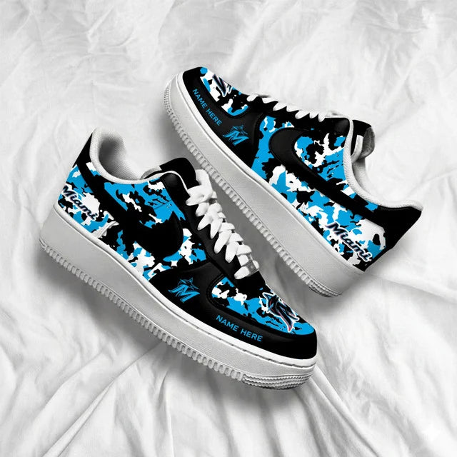 [FLASH SALE] NEW CUSTOMIZED MLB20 MMS MIAMI MARLINS AF1 SHOES