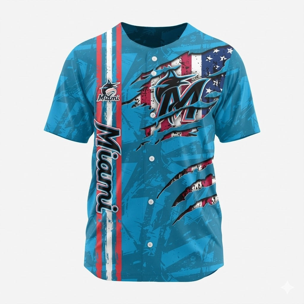 LIMITED EDITION - NEW CUSTOMIZED MLB20 MMS MIAMI MARLINS BASEBALL JERSEY