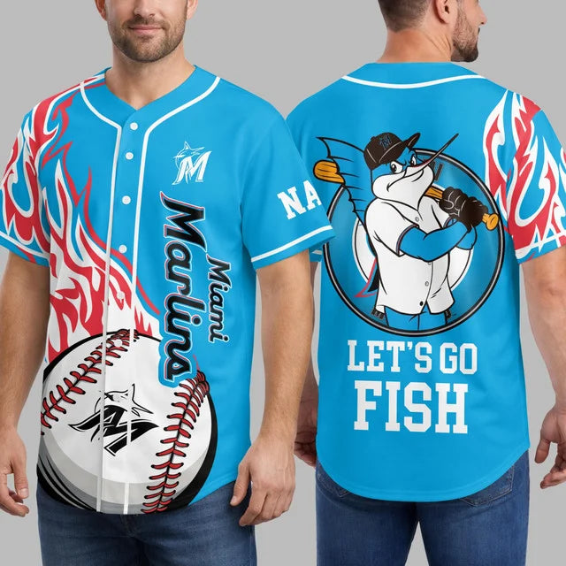[FLASH SALE] NEW CUSTOMIZED MLB20 MMS MIAMI MARLINS BASEBALL JERSEY