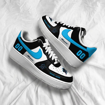 [FLASH SALE] NEW CUSTOMIZED MLB20 MMS MIAMI MARLINS AF1 SHOES