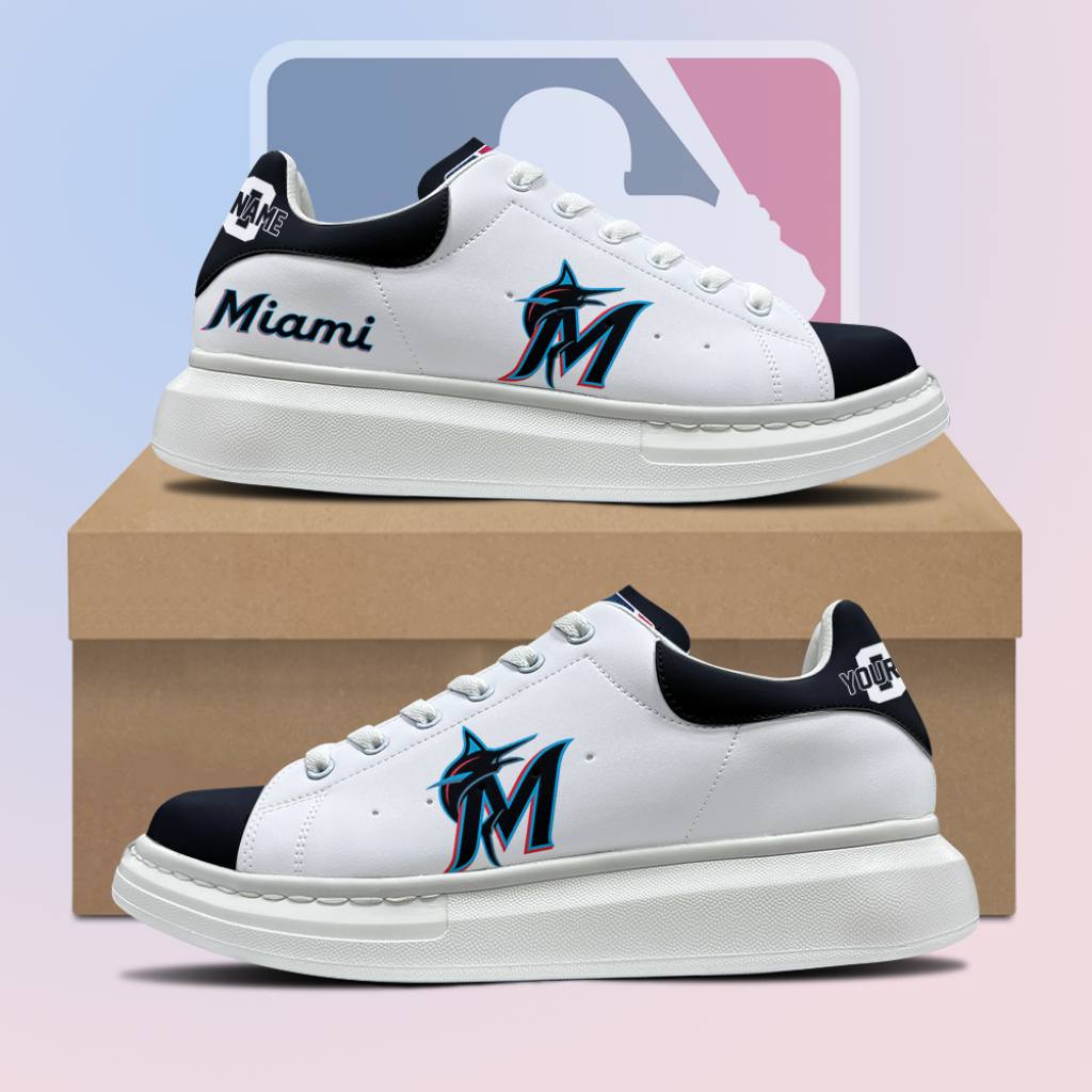 [FLASH SALE] NEW CUSTOMIZED MLB20 MMS MIAMI MARLINS MCQUEEN SHOES