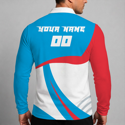 [FLASH SALE] NEW CUSTOMIZED MLB20 MMS MIAMI MARLINS MEN'S LONG SLEEVE POLO