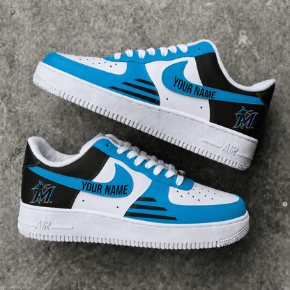 [FLASH SALE] NEW CUSTOMIZED MLB20 MMS MIAMI MARLINS AF1 SHOES