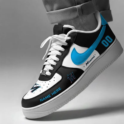 [FLASH SALE] NEW CUSTOMIZED MLB20 MMS MIAMI MARLINS AF1 SHOES