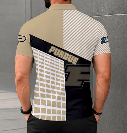 VIRAL EDITION - NEW CUSTOMIZED NCAA MAM20 PUB PURDUE BOILERMAKERS POLO SHIRT