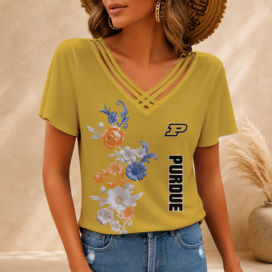 [FAN FAVORITE] NEW CUSTOMIZED NCAA MAM20 PUB PURDUE BOILERMAKERS V-NECK SHIRT