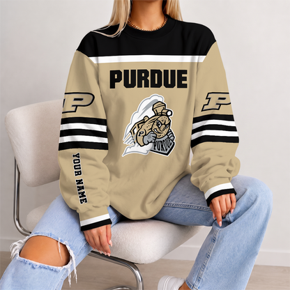 [FAN FAVORITE] NEW CUSTOMIZED NCAA MAM20 PUB PURDUE BOILERMAKERS STRAPPY UNISEX SWEATSHIRT