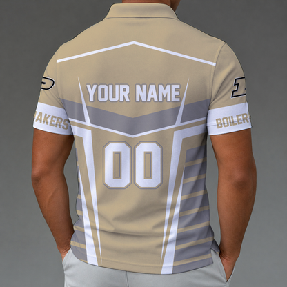 [FAN FAVORITE] NEW CUSTOMIZED NCAA MAM20 PUB PURDUE BOILERMAKERS STRAPPY POLO SHIRT