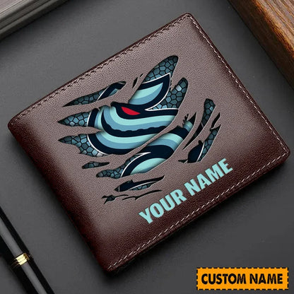 LIMITED EDITION - NEW CUSTOMIZED NHL20 STK SEATTLE KRAKEN LEATHER WALLET