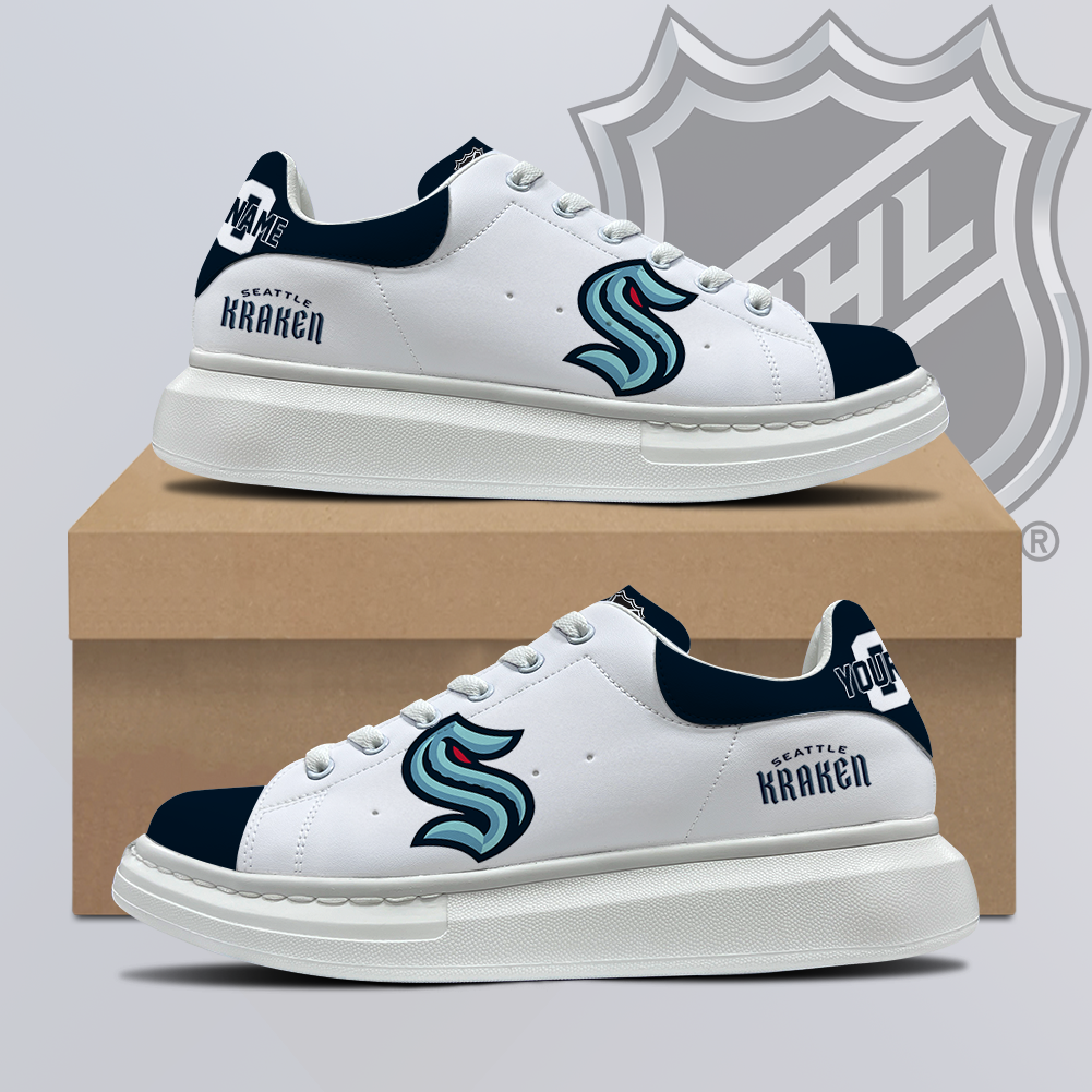[SUPER SALE] NEW CUSTOMIZED NHL20 STK SEATTLE KRAKEN MCQUEEN SHOES