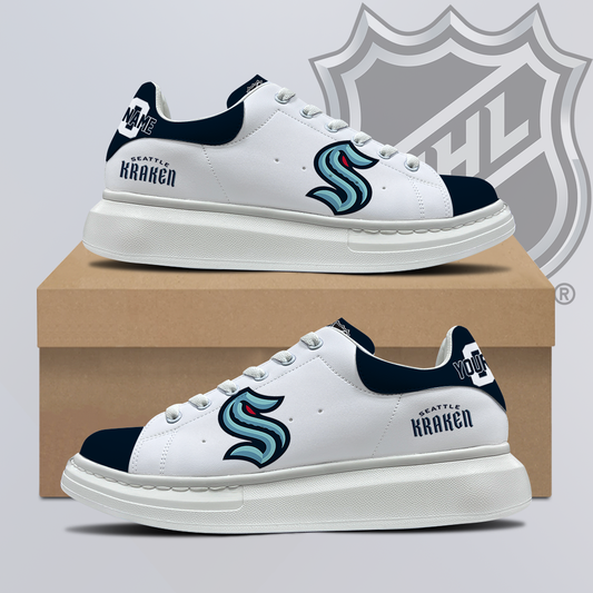 [SUPER SALE] NEW CUSTOMIZED NHL20 STK SEATTLE KRAKEN MCQUEEN SHOES