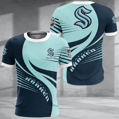 LIMITED EDITION - NEW CUSTOMIZED NHL20 STK SEATTLE KRAKEN POLO SHIRT & T-SHIRTS