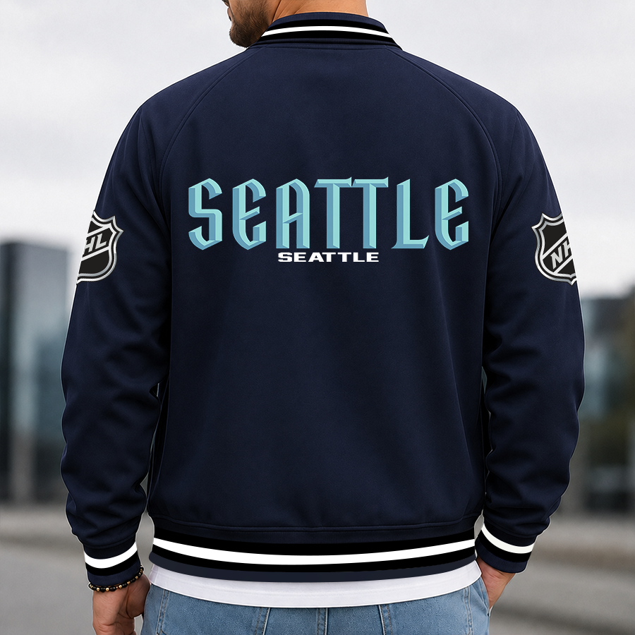[SUPER SALE] NEW CUSTOMIZED NHL20 STK SEATTLE KRAKEN MULTICOLOR MEN'S CASUAL JACKET