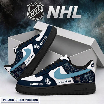 LIMITED EDITION - NEW CUSTOMIZED NHL20 STK SEATTLE KRAKEN AF1 SHOES