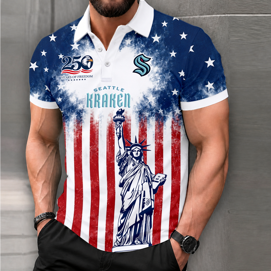 LIMITED EDITION - NEW CUSTOMIZED NHL20 STK SEATTLE KRAKEN POLO SHIRT, ZIP POLO SHIRT & T-SHIRTS