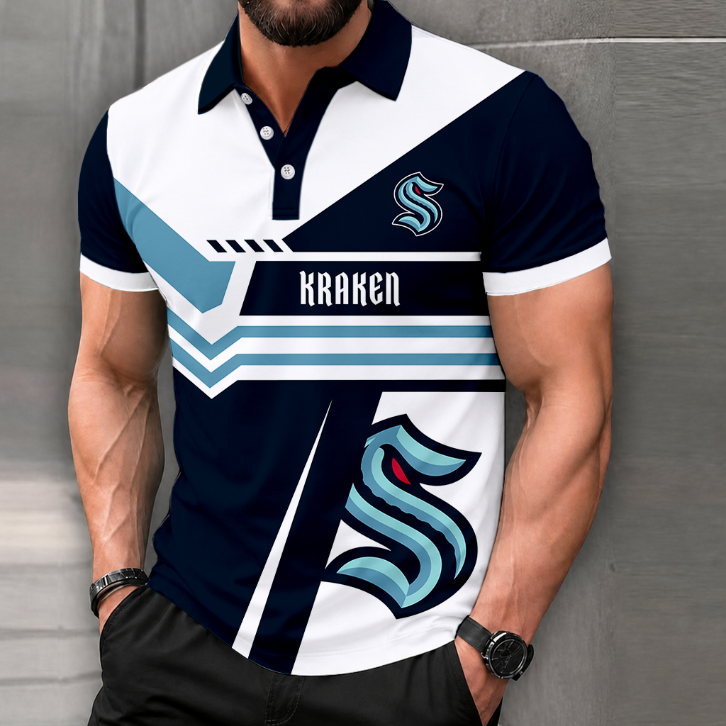 LIMITED EDITION - NEW CUSTOMIZED NHL20 STK SEATTLE KRAKEN POLO SHIRT, ZIP POLO SHIRT & T-SHIRTS