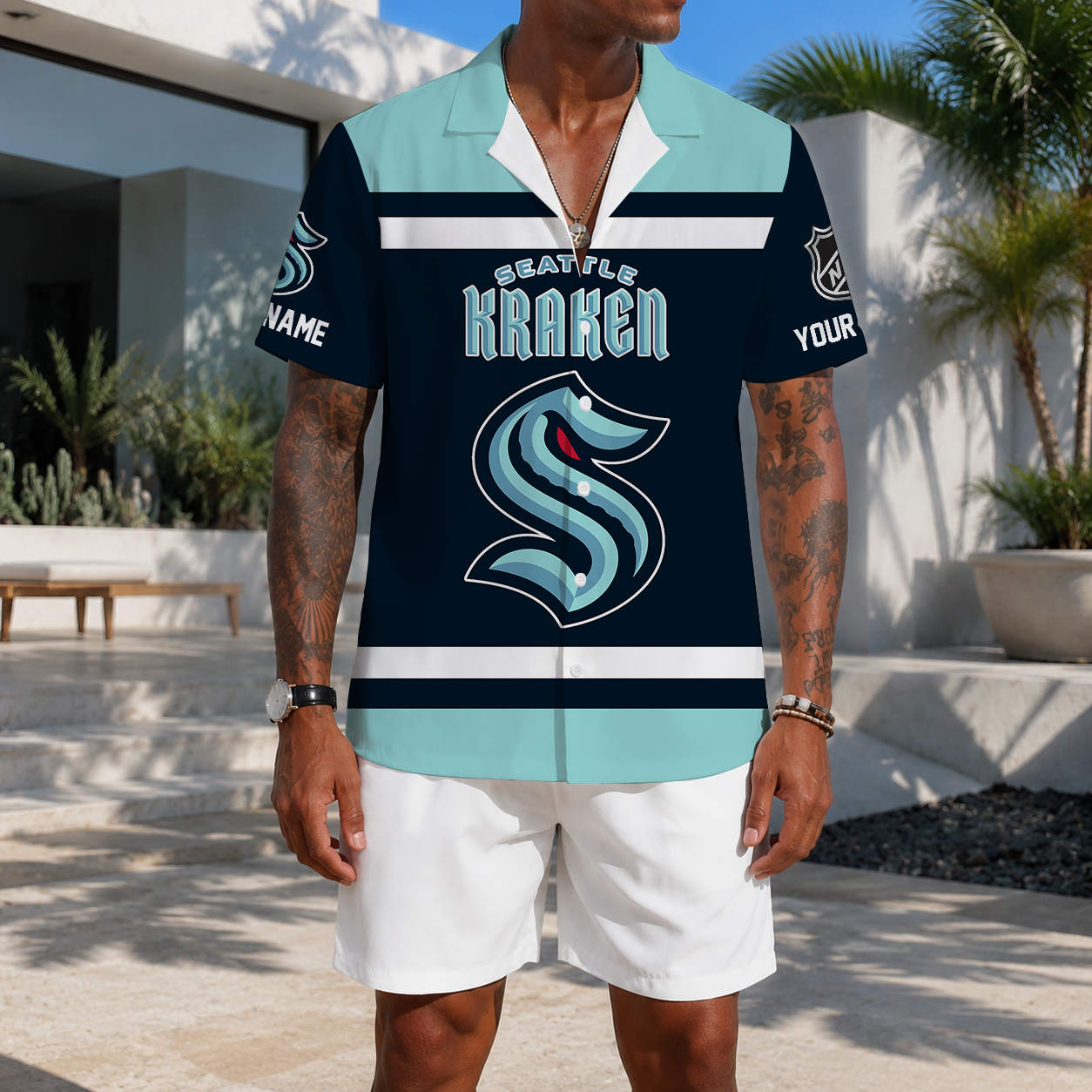 LIMITED EDITION - NEW CUSTOMIZED NHL20 STK SEATTLE KRAKEN UNISEX HAWAIIAN SHIRT