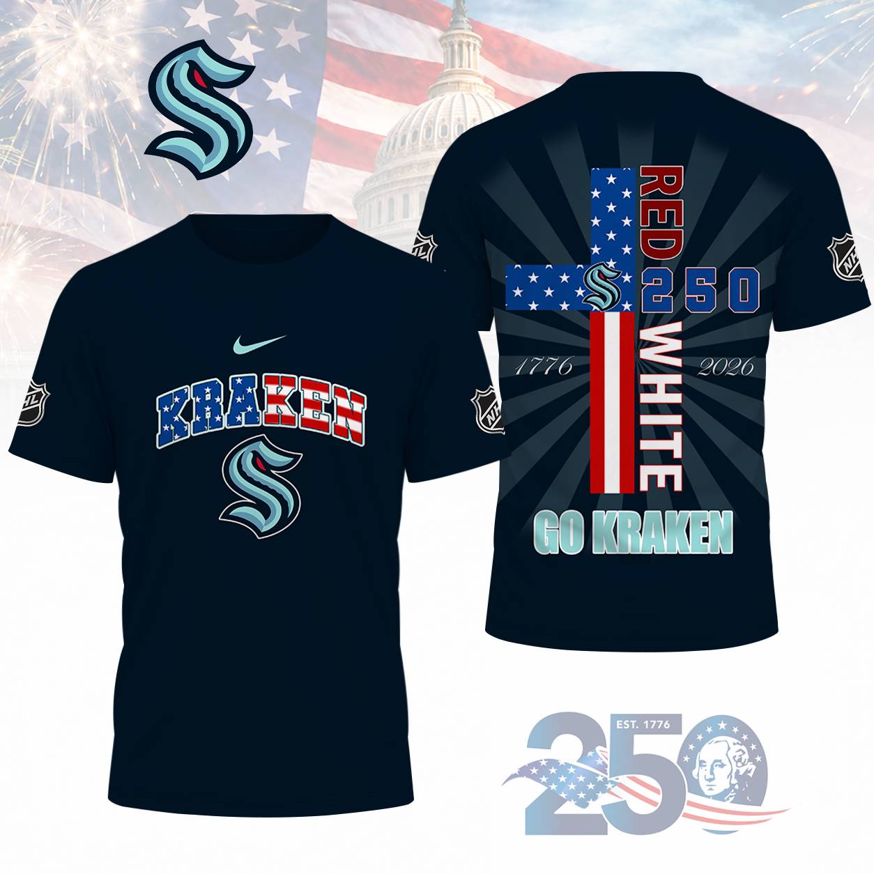 LIMITED EDITION - NEW CUSTOMIZED NHL20 STK SEATTLE KRAKEN T-SHIRT, POLO SHIRT, ZIP POLO SHIRT, SWEATSHIRT, HOODIE & ZIP HOODIE