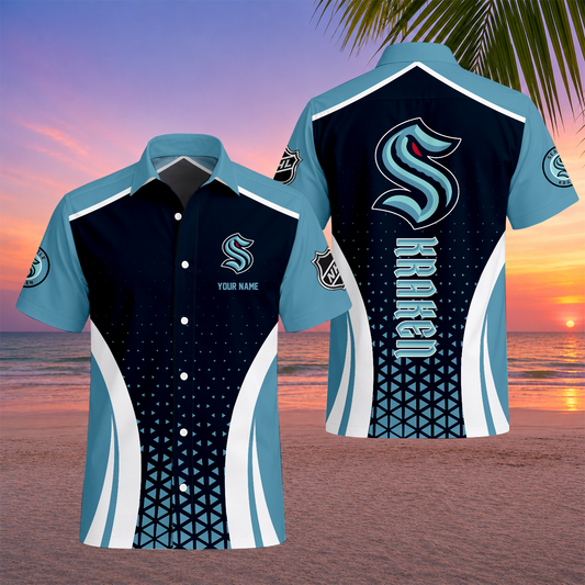 LIMITED EDITION - NEW CUSTOMIZED NHL20 STK SEATTLE KRAKEN UNISEX HAWAIIAN SHIRT