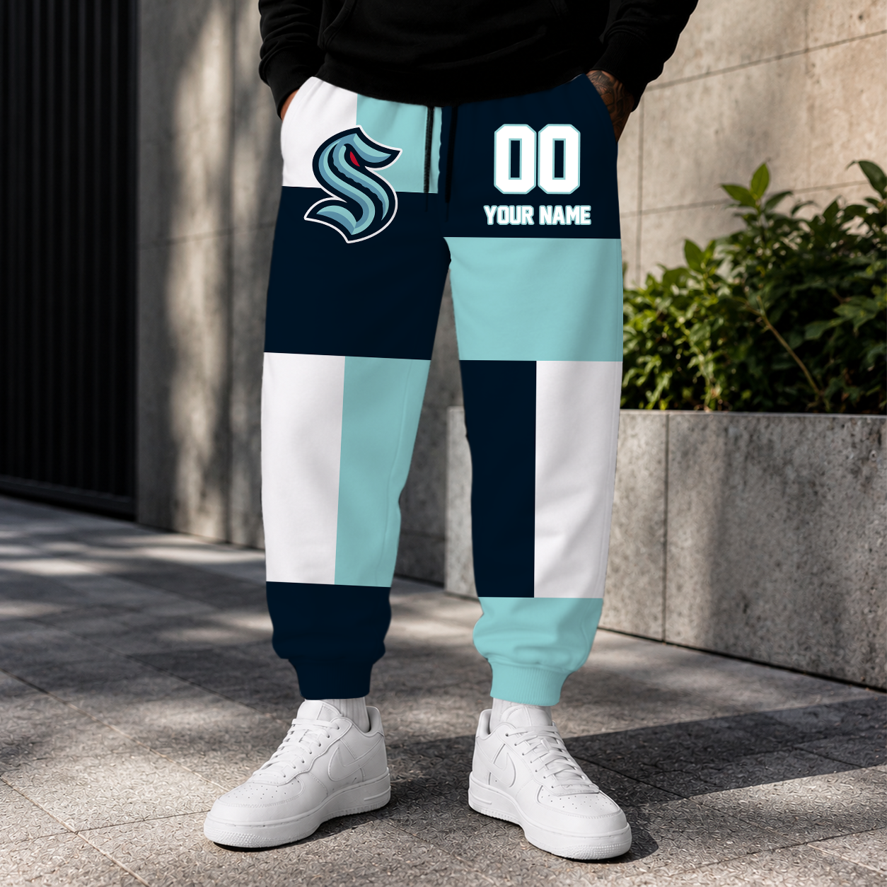 LIMITED EDITION - NEW CUSTOMIZED NHL20 STK SEATTLE KRAKEN SWEATPANTS