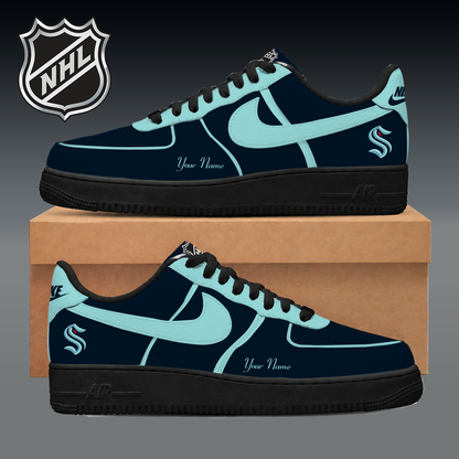 LIMITED EDITION - NEW CUSTOMIZED NHL20 STK SEATTLE KRAKEN AF1 SNEAKER