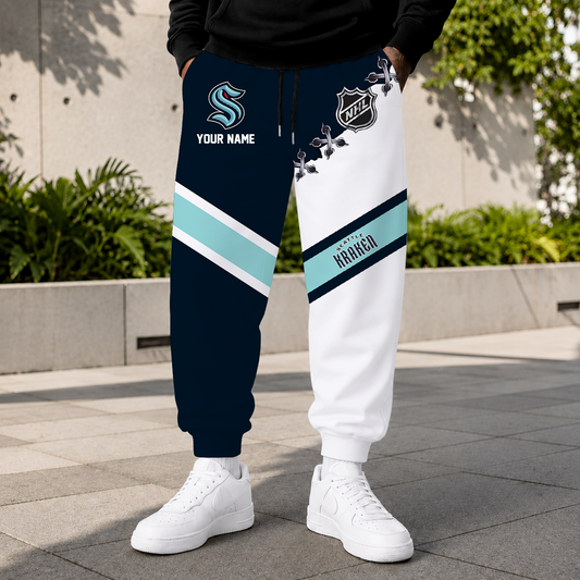 LIMITED EDITION - NEW CUSTOMIZED NHL20 STK SEATTLE KRAKEN SWEATPANTS