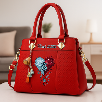 LIMITED EDITION - NEW CUSTOMIZED NHL20 STK SEATTLE KRAKEN ZIP HANDBAG MULTICOLOR