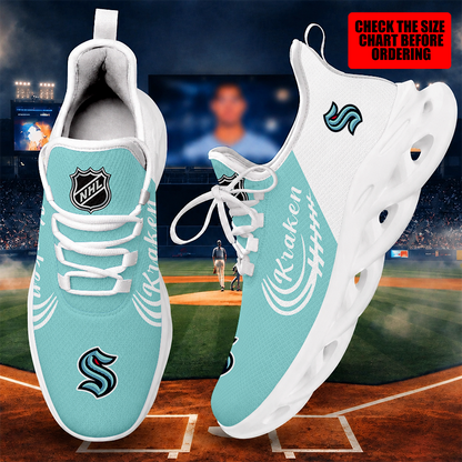 [SUPER SALE ] NEW CUSTOMIZED NHL20 STK SEATTLE KRAKEN MAX SOUL SHOES