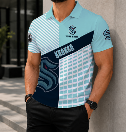 VIRAL EDITION - NEW CUSTOMIZED NHL20 STK SEATTLE KRAKEN POLO SHIRT