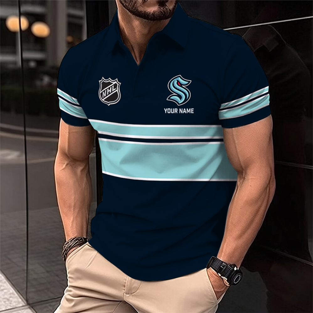 [SUPER SALE] NEW CUSTOMIZED NHL20 STK SEATTLE KRAKEN POLO SHIRT