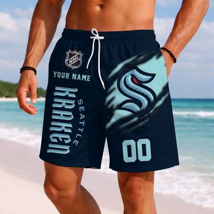 LIMITED EDITION - NEW CUSTOMIZED NHL20 STK SEATTLE KRAKEN SHORT PANTS