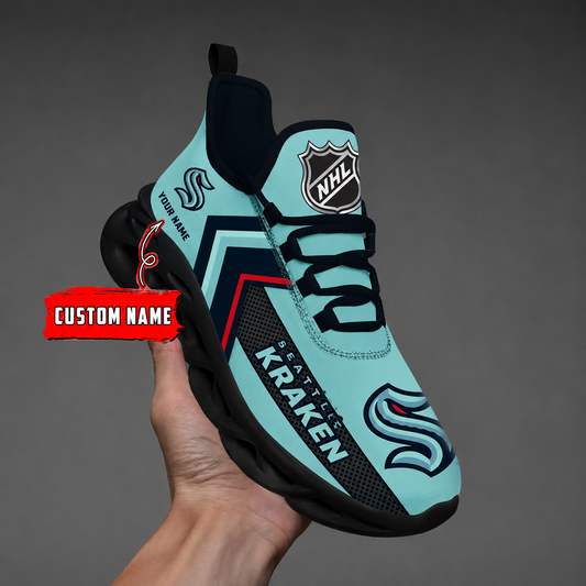 [SUPER SALE ] NEW CUSTOMIZED NHL20 STK SEATTLE KRAKEN MAX SOUL SHOES