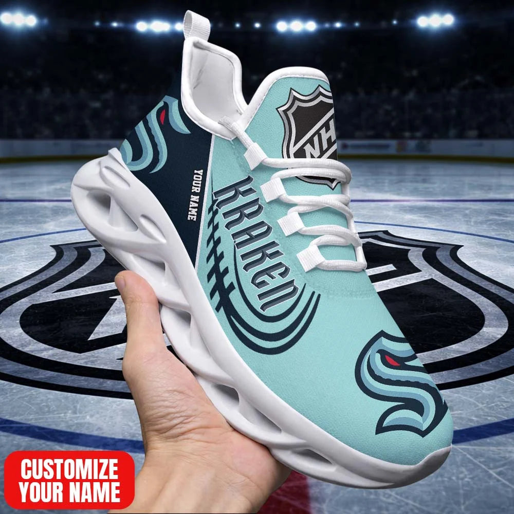 [SUPER SALE] NEW CUSTOMIZED NHL20 STK ST KRAKEN PREMIUM CLUNKY SNEAKERS