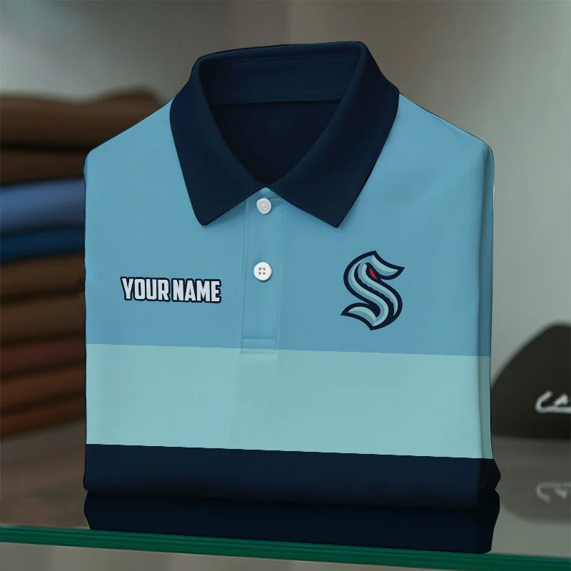 [SUPER SALE] NEW CUSTOMIZED NHL20 STK SEATTLE KRAKEN POLO SHIRT