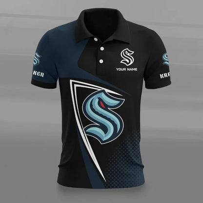 [SUPER SALE] NEW CUSTOMIZED NHL20 STK SEATTLE KRAKEN POLO SHIRT