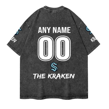 [SUPER SALE] NEW CUSTOMIZED NHL20 STK SEATTLE KRAKEN MULTICOLOR WASHED TEE