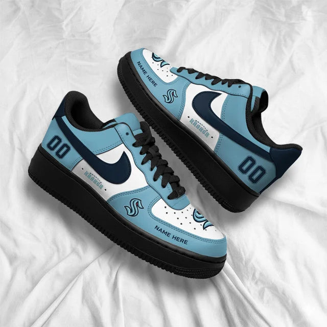 [SUPER SALE] NEW CUSTOMIZED NHL20 STK SEATTLE KRAKEN AF1 SHOES