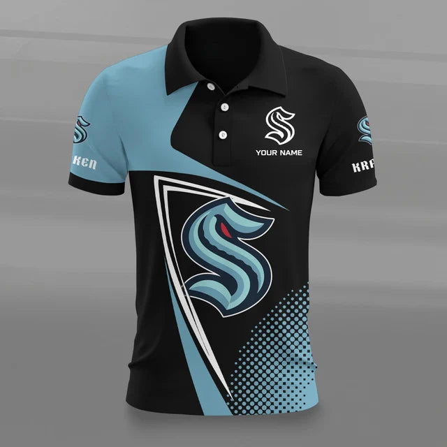 [SUPER SALE] NEW CUSTOMIZED NHL20 STK SEATTLE KRAKEN POLO SHIRT