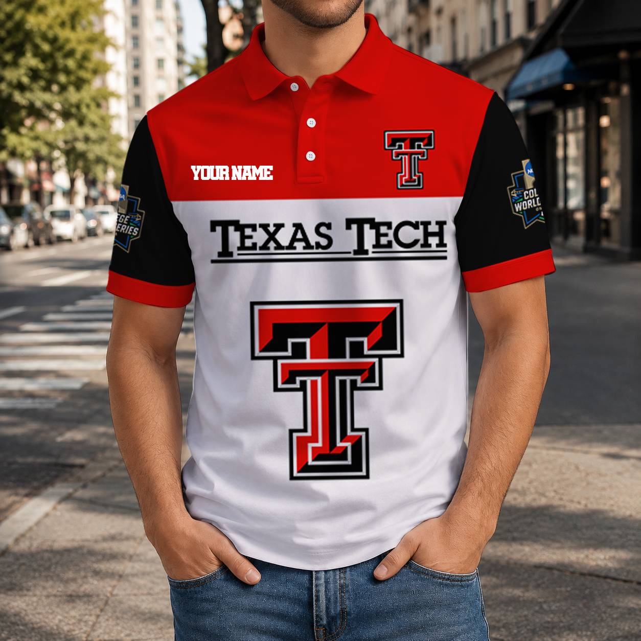 LIMITED EDITION - NEW CUSTOMIZED NCAA CWS20 TRR TEXAS TECH RED RAIDERS T-SHIRT, POLO SHIRT, ZIP POLO SHIRT, SWEATSHIRT, HOODIE & ZIP HOODIE