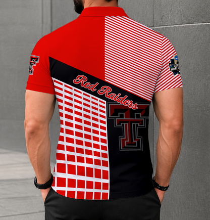 VIRAL EDITION - NEW CUSTOMIZED NCAA CWS20 TRR TEXAS TECH RED RAIDERS POLO SHIRT