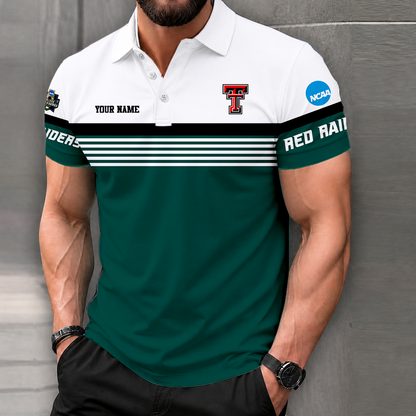 LIMITED EDITION - NEW CUSTOMIZED NCAA CWS20 TRR TEXAS TECH RED RAIDERS POLO SHIRT