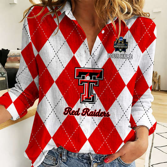 LIMITED DROP - NEW CUSTOMIZED | NCAA CWS20 TRR TR RAIDER WOMEN CASUAL SHIRT FOR FAN