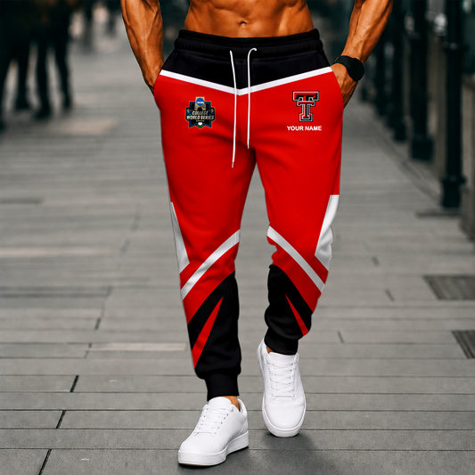 LIMITED EDITION - NEW CUSTOMIZED NCAA CWS20 TRR TEXAS TECH RED RAIDERS SWEATPANTS