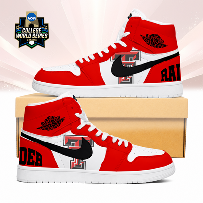 LIMITED EDITION - NEW CUSTOMIZED NCAA CWS20 TRR TEXAS TECH RED RAIDERS AIR JORDAN SNEAKERS