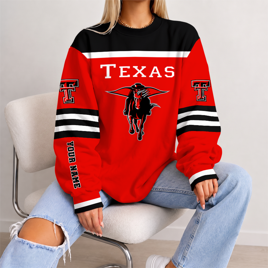 [FAN FAVORITE] NEW CUSTOMIZED NCAA CWS20 TRR TEXAS TECH RED RAIDERS UNISEX SWEATSHIRT